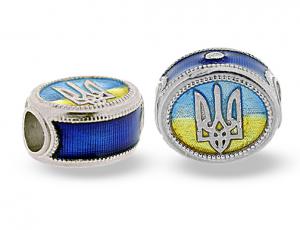 TF-UF_CS-DB-S-72 - Ukrainian Rushnyk Pandora-Style Eternity Bead